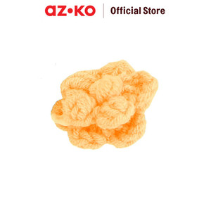AZKO Ataru Set 2 Pcs Ikat Rambut Flower - Kuning Hair Tie Aksesoris Karet Rambut Cewek Scrunchy Wanita Motif Scrunchies Lucu