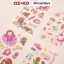 AZKO Ataru Stiker Summy Chan Plastik Stiker Dekoratif Lucu Cute Stickers Deco Sticker Pack Journal Book