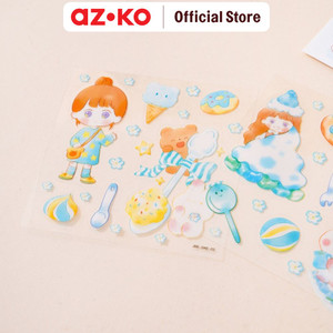 AZKO Ataru Stiker Bag Summy Chan Sticker Bag Dekorasi Tempel Hiasan Serbaguna Motif Decoration Stickers