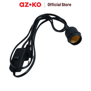 AZKO Krisbow Fitting Lampu Extender Adaptor Dengan Kabel E27 Lamp Holder Socket Bohlam Peralatan Listrik Aksesoris Lampu Penyambung Soket Lampu