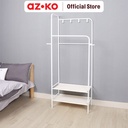 AZKO Stora 79X37X171.5 cm Gantungan Pakaian Sudut - Putih Stand Hanger Gantungan Baju Berdiri Clothes Organizer Standing Clothing Rack
