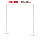 AZKO Stora 175X25X160 cm Gantungan Pakaian Retractable - Putih Stand Hanger Gantungan Baju Berdiri Clothes Organizer Standing Clothing Rack