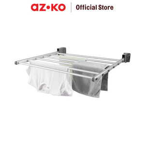 AZKO Stora 91X73.2X10.3 cm Jemuran Baju Dinding Lipat Tempat Jemur Baju Drying Rack Gantungan Laundry Perlengkapan Rumah Tangga