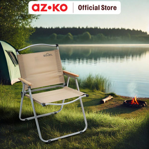AZKO Soleil Vinson Kursi Lipat - Krem Beige Folding Chair Kursi Memancing Bangku Lipat Kemah Furniture Outdoor