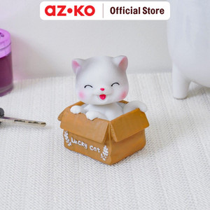 AZKO Otto Klasse Ornamen Dashboard Mobil Car Dashboard Ornament Dekorasi Dashboard Mobil Patung Kucing Kecil - Kitten