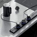 AZKO Krisbow Stop Kontak & Rel Colokan Surface - Hitam Electric Socket Terminal Colokan Listrik Kotak Kontak Peralatan Elektronik