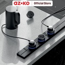 AZKO Krisbow Stop Kontak & Rel Colokan Surface - Silver Electric Socket Terminal Colokan Listrik Kotak Kontak Peralatan Elektronik