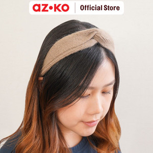 AZKO Ataru Bando Knit Twisted - Cokelat Headband Aksesoris Rambut Bandana Wanita Women Accessories Hiasan Kepala