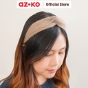 AZKO Ataru Bando Knit Twisted - Cokelat Headband Aksesoris Rambut Bandana Wanita Women Accessories Hiasan Kepala