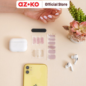 AZKO Ataru Set 12 Pcs Sticker Kuku Combination Spring Nails Sticker Kuku Tempel Stiker Nail Art Aksesori Kuku Perawatan Salon