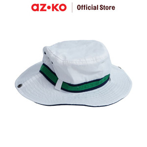 AZKO Ataru Topi Bucket Dengan List - Hijau/Putih Aksesoris Kepala Bucket Hat Topi Stylish Unisex Serbaguna Aksesoris Fashion Pria Wanita