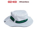 AZKO Ataru Topi Bucket Dengan List - Hijau/Putih Aksesoris Kepala Bucket Hat Topi Stylish Unisex Serbaguna Aksesoris Fashion Pria Wanita