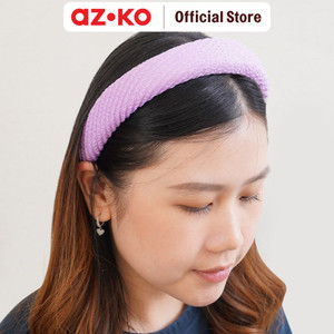 AZKO Ataru Bando Stripe Texture - Ungu Headband Aksesoris Rambut Bandana Wanita Women Accessories Hiasan Kepala