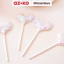 AZKO Ataru Set 4 Pcs Topper Kue Sparkling Heart Hiasan Kue Ulang Tahun Cake Decoration Dekorasi Atas Kue Perlengkapan Baking