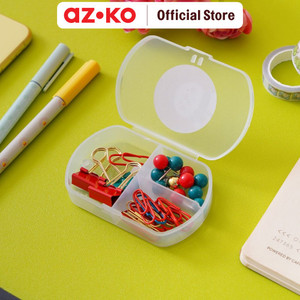 AZKO Ataru Set Klip Penjepit Kertas Mix - Merah/Hijau Stationery Set Pins Clips Perlengkapan Alat Kantor
