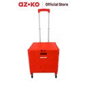 AZKO Maxbuilt Troli Lipat Portabel 25 kg - Merah Alat Pengangkut Barang Dengan Roda Foldable Shopping Cart Trolley Belanja