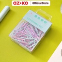 AZKO Ataru Set 80 Pcs Klip Penjepit Kertas Pastel Klip Kertas Paper Clip Klip Dokumen Penjepit Dokumen Stasionary Set