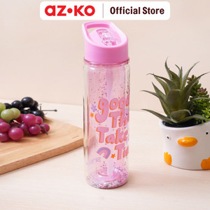 AZKO Smash 500 ml Good Botol Minum Glitter - Pink Water Drinking Bottle Botol Air Wadah Minuman Perlengkapan Minum Drinkware