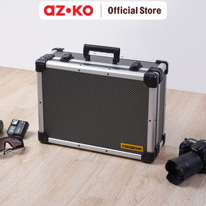 AZKO Krisbow 45.5X33X16.8 cm Kotak Perkakas - Silver Protective Case Kotak Perkakas Khusus Toolbox Wadah Pengaman Perkakas Teknisi