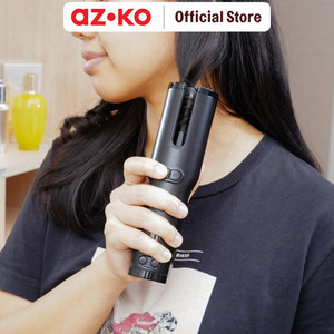 AZKO Klaz Pengeriting Rambut Otomatis Portable - Hitam Hair Curler Alat Keriting Rambut Hair Styler Elektronik Kecantikan