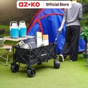 AZKO Maxbuilt Troli Barang Camping Lipat 80 Kg - Hitam Alat Pengangkut Barang Dengan Roda Wheels Cart Troli Kardus Box Perlengkapan Industri