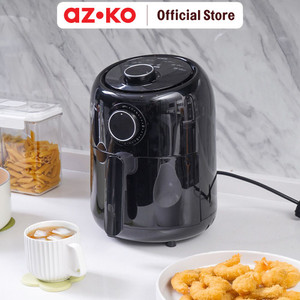 AZKO Kris 2 ltr Air Fryer Manual 2 Knob 800 watt - Hitam Alat Masak Goreng Pembuat Makanan Penggoreng Tanpa Minyak Elektronik Dapur