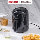 AZKO Kris 2 ltr Air Fryer Manual 2 Knob 800 watt - Hitam Alat Masak Goreng Pembuat Makanan Penggoreng Tanpa Minyak Elektronik Dapur