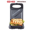 AZKO Kris Sandwich Maker 1 Slice - Hitam Matte Pembuat Roti Lapis Alat Pemanggang Cetakan Sandwich Anti Lengket Perlengkapan Dapur