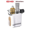AZKO Stora Rak Wastafel Wk810215-1R - Hitam Organizer Serbaguna Rak Sabun Shampoo Tempat Peralatan Mandi Bathroom Wall Shelves