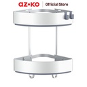AZKO Stora Rak Dinding Kamar Mandi 2 Tingkat Aluminium Wk820433 Shower Wall Shelf Organizer Tempat Sampo Sabun Rak Tembok Serbaguna Aksesoris Kamar Mandi Furniture Indoor Rumah
