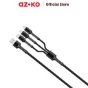 AZKO Sovox 1.2 mtr Kabel Charger Usb 3In1 3.4A Charging Cable Kabel Casan Kabel Pengisi Daya Usb Aksesoris Gadget