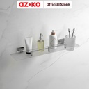 AZKO Acroz Rak Dinding Kamar Mandi Glass Classic 8613A Organizer Serbaguna Rak Sabun Shampoo Tempat Peralatan Mandi Bathroom Wall Shelves