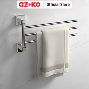 AZKO Acroz Gantungan Handuk Moveable Classic 8617 Tempat Jemur Anduk Towel Drying Rack Bar Gantungan Handuk Perlengkapan Kamar Mandi Bathroom Tools