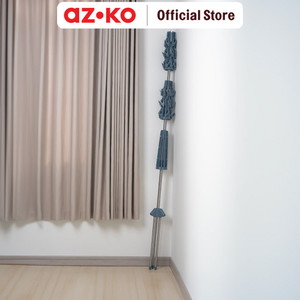 AZKO Stora Jemuran Baju Lipat 3 Tingkat Round - Abu-Abu Tempat Jemur Baju Drying Rack Gantungan Laundry Perlengkapan Rumah Tangga