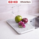 AZKO Stora Alas Pengering Piring Diatomite - Abu-Abu Dish Drying Mat Tatakan Pengering Alat Makan Dapur Serbaguna Drain Pad Perlengkapan Dapur Kitchen Tools