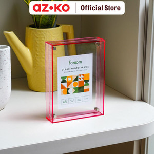 AZKO Forhom 4R Bingkai Foto Meja Transparan Rhy23120603-3 - Pink Pigura Aesthetic Frame Tempat Foto Pajangan Dekorasi Rumah Figura