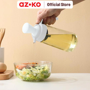 AZKO Kris 500 ml Brosse Botol Minyak 2 In 1 - Hijau Oil Bottle Dispenser Wadah Minyak Kaca Dengan Handle Perlengkapan Dapur
