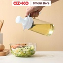 AZKO Kris 500 ml Brosse Botol Minyak 2 In 1 - Hijau Oil Bottle Dispenser Wadah Minyak Kaca Dengan Handle Perlengkapan Dapur