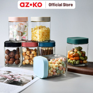 AZKO Kris 400 ml Set 3 Pcs Petit Tempat Bumbu Dapur - Biru Organizer Penyimpanan Toples Bumbu Serbaguna Spices Rack Tempat Bumbu Perlengkapan Dapur Kitchen Tools