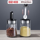 AZKO Kris 350 ml Tempat Bumbu Dapur Retractable - Hijau Spice Jar Tempat Penyimpanan Bumbu Perlengkapan Dapur Seasoning Jar