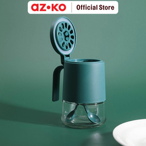 AZKO Kris 350 ml Essicante Tempat Bumbu Dapur - Hijau Spice Jar Tempat Penyimpanan Bumbu Perlengkapan Dapur Seasoning Jar