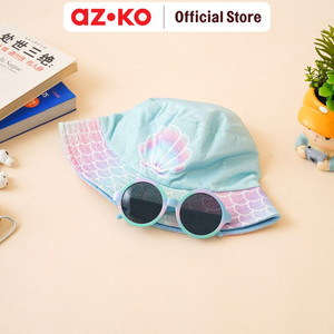 AZKO Ataru Set Topi Bucket & Kacamata Sunglasses Anak Shell Aksesoris Kepala Kids Bucket Hat Topi Stylish Anak Lucu Serbaguna Aksesoris Fashion Anak
