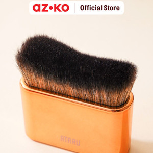 AZKO Ataru Kuas Make Up Rectangle - Rose Gold Cosmetic Powder Brush Aplikator Bedak Tabur Perlengkapan Kosmetik