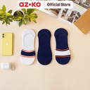 AZKO Ataru Set 3 Pasang Kaos Kaki Pria Invisible - Biru Navy Socks Kaos Kaki Motif Versatile Socks