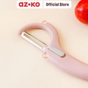 AZKO Ataru Alat Pengupas Rotary - Pink Peeler Alat Kupas Buah Sayur Pisau Pengupas Perlengkapan Dapur Peralatan Masak