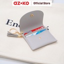 AZKO Ataru Dompet Kartu Dengan Tassel Pu - Abu-Abu Card Wallet Case Tempat Penyimpanan Id Card Atm Uang Cardholder