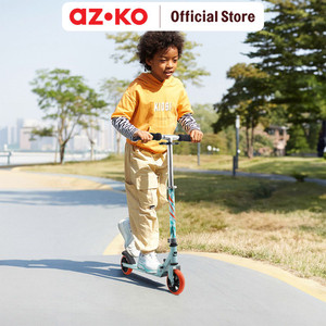 AZKO Berwyn Skuter Anak 2 Roda - Hijau/Orange Scooter Sekuter Mainan Anak Kendaraan Anak Ride On Mainan Outdoor