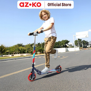 AZKO Berwyn Skuter Anak 2 Roda - Biru/Merah Scooter Sekuter Mainan Anak Kendaraan Anak Ride On Mainan Outdoor