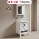 AZKO Fosa Set Kabinet Kamar Mandi Pvc Pro2 - Putih Organizer Serbaguna Bathroom Cabinet Aksesoris Kamar Mandi Kompartemen Penyimpanan Alat Mandi