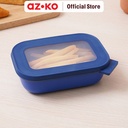 AZKO Rosti 500 ml Cirqula Wadah Makanan Rectangle - Biru Vivid Food Container Kotak Makan Food Grade Serbaguna Tempat Makanan Food Storage Kitchenware
